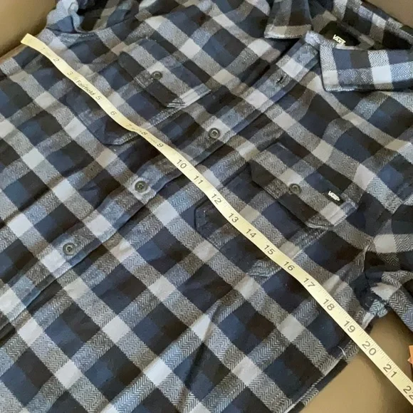 Vans men’s button up flannel navy - Picture 5 of 7